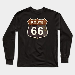 Route 66 (Sepia) Long Sleeve T-Shirt